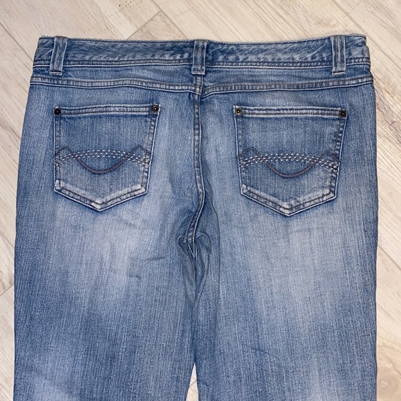 Y2K Mossimo boyfriend jeans cuffed Capri size 11 - Picture 4 of 7